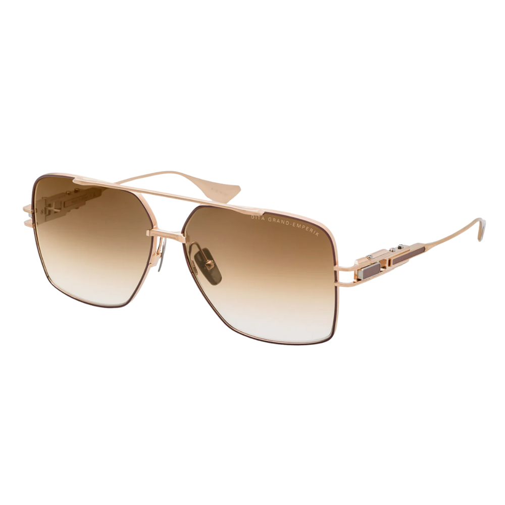 Lente Solar DITA EYEWEAR DTS159-A-05 Unisex Brushed White Gold - Capuccino