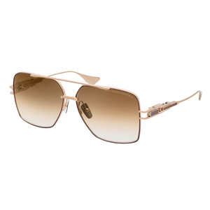 Lente Solar DITA EYEWEAR DTS159-A-05 Unisex Brushed White Gold - Capuccino